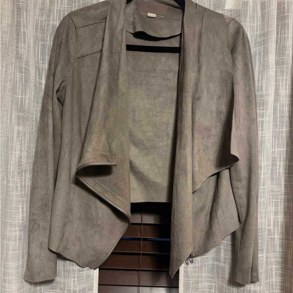 Blank NYC Taupe Draped Jacket